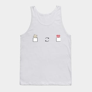 heart cat Tank Top